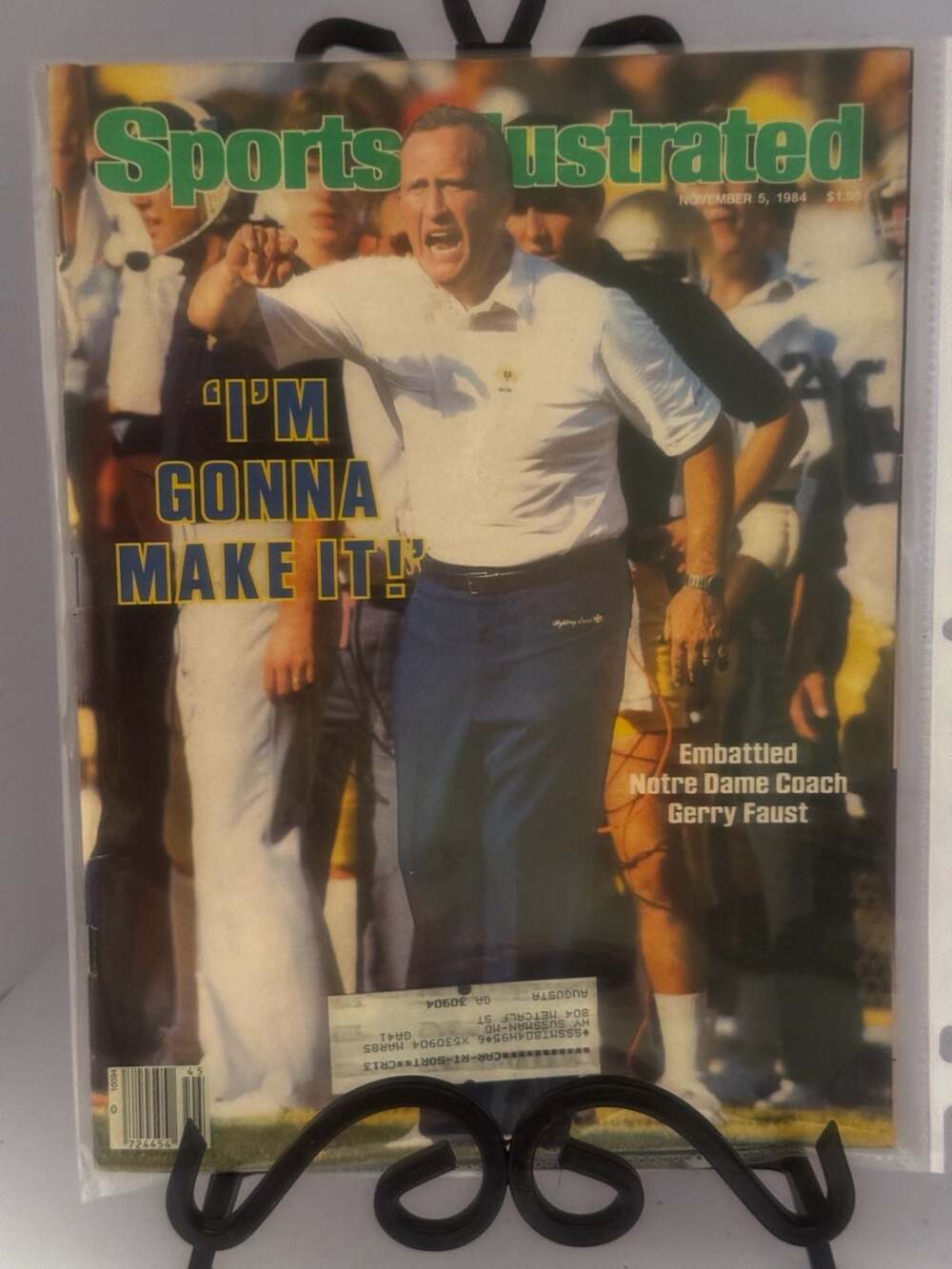 Sports Illustrated Magazine 11/5/84 Notre Dame Coach Gerry Faust Cover